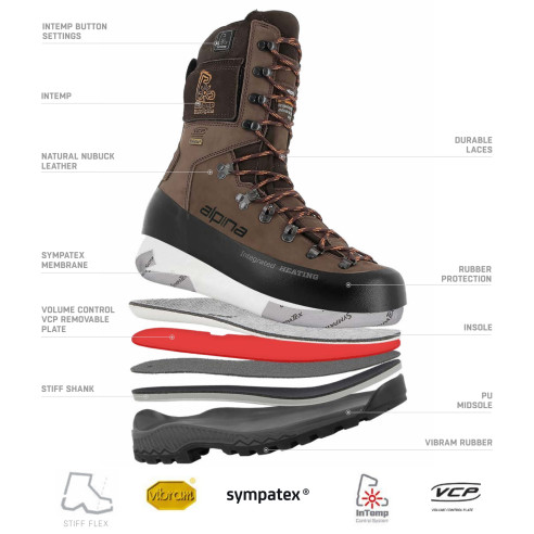 Alpina HUNTER HEAT - Men's Waterproof Insulated Heated Hunting Boots