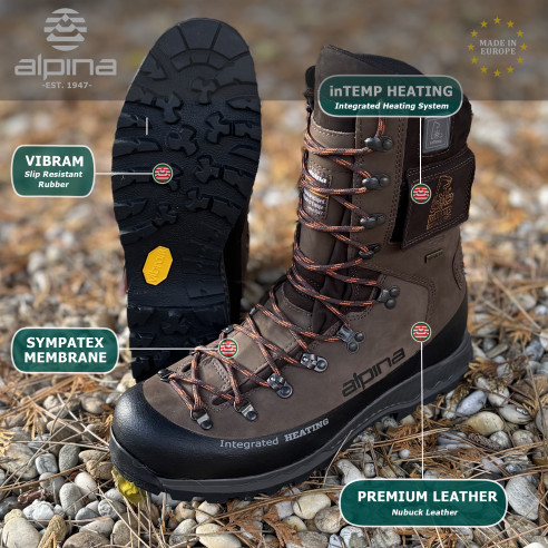 Alpina HUNTER HEAT - Men's Waterproof Insulated Heated Hunting Boots
