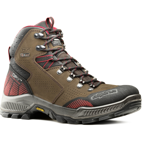 Alpina HELIOS GTX Men's Hiking Shoes, Full Leather, Vibram Sole, Breathable